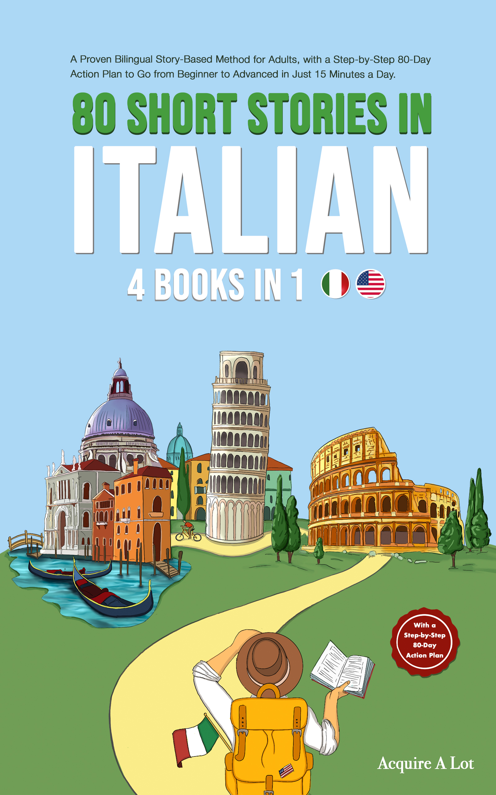 80 Short Stories in Italian - 4 Books in 1 cover