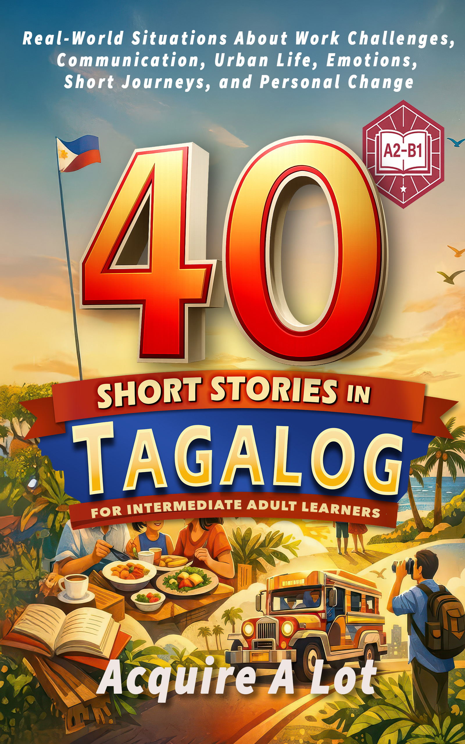 40 Short Stories in Tagalog for Intermediate Adult Learners cover