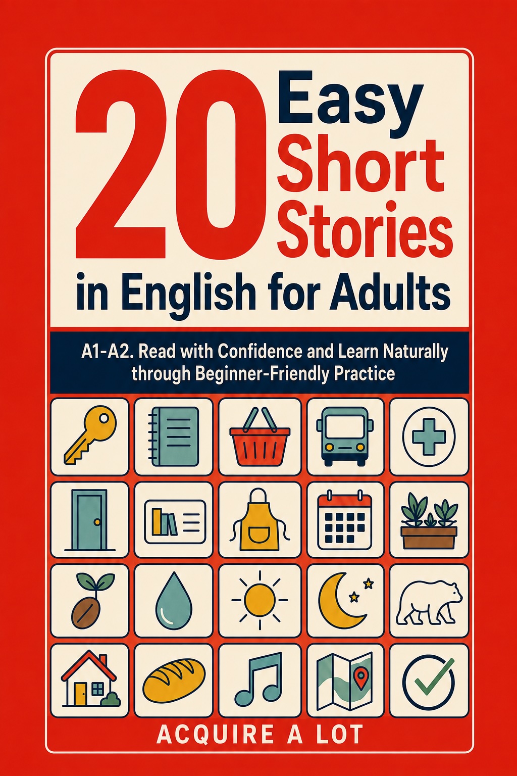 20 Easy Short Stories in English for Adults cover